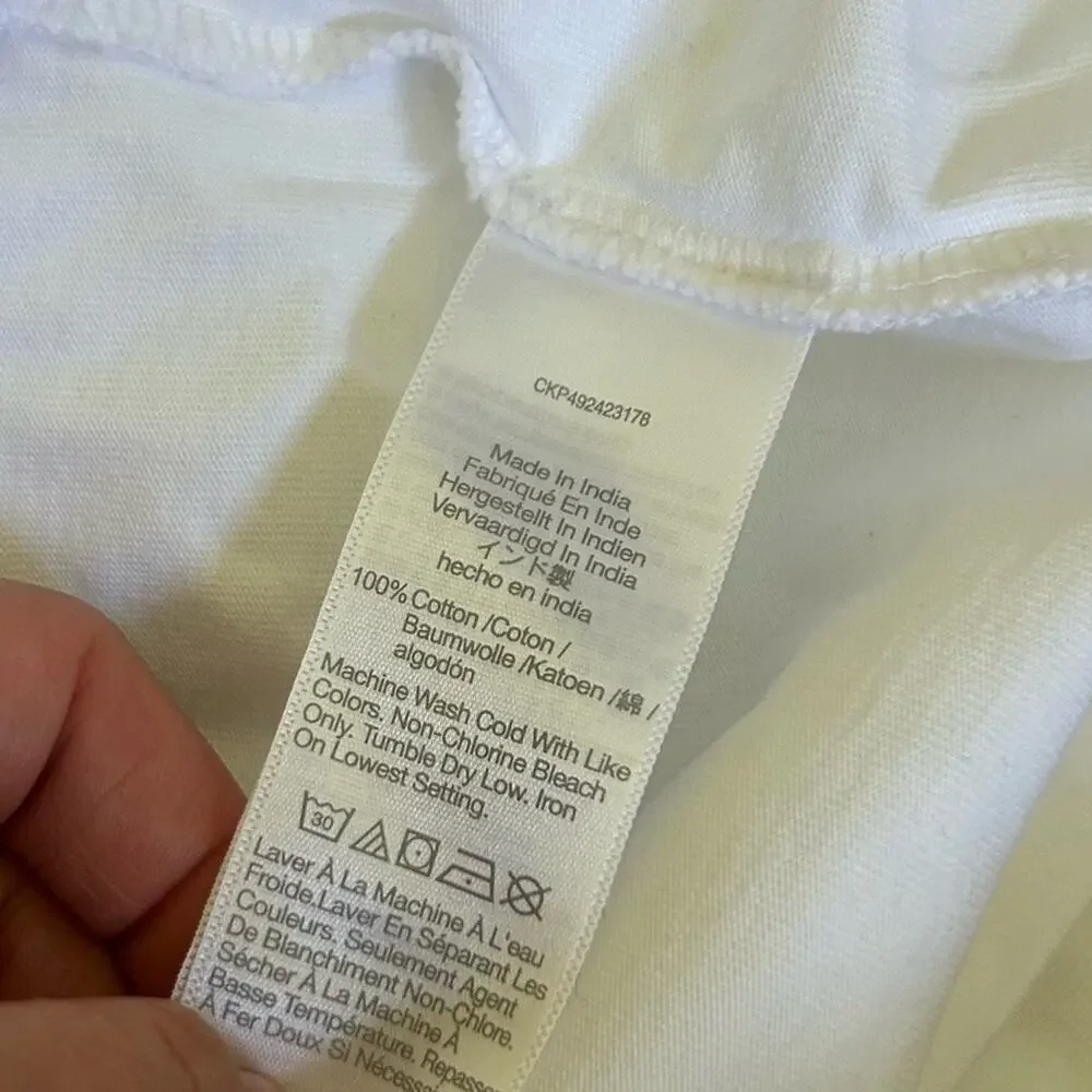 NWT Madewell White‎ Puff Sleeve Tee Size XS